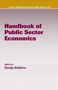 Handbook of Public Sector Economics