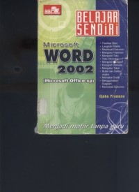 BELAJAR SENDIRI MICROSOFT WORD 2002